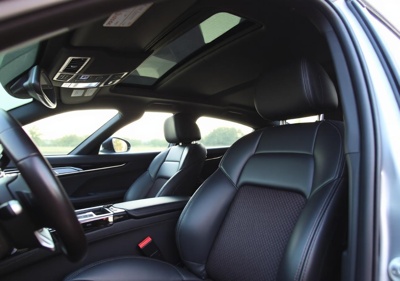 Pristine detailed car interior